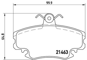 Bromsbeläggsats, Framaxel, DACIA,PEUGEOT,RENAULT, 6025071042, 7701201669, 7701202284, 7701202285, 7701202289, 7701202635, 7701202712, 77