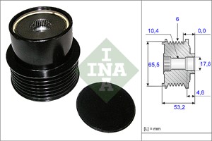 Frihjulskoppling, generator, LAND ROVER FREELANDER 2, VOLVO S60 II, S80 II, V60 I, V70 III, XC60 SUV I, XC70 II, XC90 I, 30750929, 30777