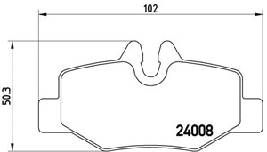 Bromsbeläggsats, MERCEDES-BENZ VIANO [W639], VITO / MIXTO Skåp [W639], VITO Buss [W639], 0004216210, 0014211010, 0034208120, 0064204420,