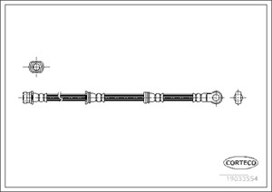 Bromsslang, Fram, Framaxel, MITSUBISHI PAJERO III, PAJERO Canvas Top III, 4650A702, MR407225