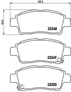 Bromsbeläggsats, Framaxel, TOYOTA ECHO Sedan, YARIS, 0446552030, 0446552031, 0446552032, 0446552052, 0446552070, 0446552130, 0446552140,