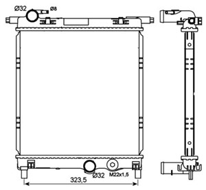 Kylare, motorkylning, SEAT Mii, SKODA CITIGO, E-CITIGO, VW LOAD UP, UP!, 1959337, 1S0121253AA, 1S0121253AH, 1S0121253AN, 1S0121253AP, 40