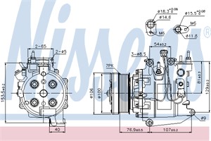 Kompressor, klimatanläggning, HONDA CIVIC Hatchback VIII, CIVIC Sedan VIII, CR-V III, FR-V, 38800-RZV-G020-M2, 38810RNA024, 38810RNAA01,
