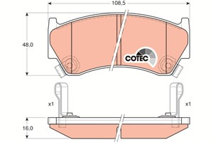 Bromsbeläggsats, Framaxel, NISSAN ALMERA I, ALMERA Hatchback I, 41060-0M8X2, 41060-0M8X3, 41060-0M8XC, 41060-1N060, 41060-1N090, D1060-1