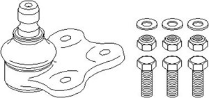 Kulled / Spindelled, Fram, höger eller vänster, CITROËN,OPEL,PEUGEOT,VAUXHALL, 03 52 067, 03 52 087, 16 180 674 80S, 3 52 067, 3 52 087,
