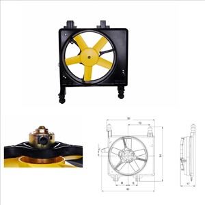 Fläkt, kylare, FORD FIESTA IV, FIESTA Skåp/stor limousine, 1010293, 1017982, 1020505, 1072477, 1136391, 96FB 8C607 AH, 96FB8C607AF, 96FB