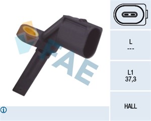 ABS-givare, Sensor, hjulvarvtal, framaxel höger, AUDI,BENTLEY,PORSCHE,VW, 4E0 927 804 A, 4E0 927 804 D, 4E0 927 804 F, 4E0 927 804, ALS-