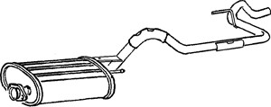 Bakre ljuddämpare, Bak, MITSUBISHI L200, MB810664