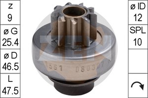 Frihjulsväxel, startmotor, FIAT BRAVA, BRAVO I, MAREA, MAREA Weekend, MULTIPLA, SIENA, LANCIA DEDRA, DEDRA SW, 9948333