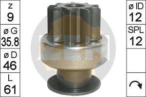 Frihjulsväxel, startmotor, CITROËN,FIAT,PEUGEOT