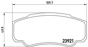 Bromsbeläggsats, Bakaxel, CITROËN,FIAT,PEUGEOT, 1611457780, 425246, 425247, 425443, 425468, 71752985, 71770072, 71772527, 77362274, 7736