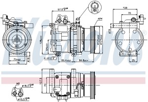 Kompressor, klimatanläggning, KIA CERATO Halvkombi I, CERATO Sedan I, 977012F000