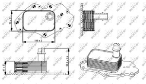 Oljekylare, motor, CHEVROLET,OPEL,VAUXHALL, 55494842, 55599943, 5E0 839 016A, 5J0 839 016, 650216, 6Y0 839 016, 6Y0 839 016A, 7H5 411 31