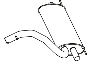 Bakre ljuddämpare, Bak, VOLVO XC60 SUV I, 31274581, 31392555, 31432891