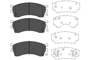 Bromsbeläggsats, Framaxel, FORD USA,ISUZU,MAZDA, 1U1E3328Z, 3894048, 3922123, BJYL3328Z, BLYM3323Z, C1Y03323Z, C1Y03328Z, CBY03323Z, CBY