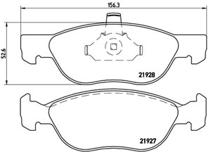 Bromsbeläggsats, FIAT PUNTO, PUNTO Skåp/halvkombi, 0000009949555, 0000077362149, 71752986, 71769140, 77362149, 77362269, 77363321, 99495