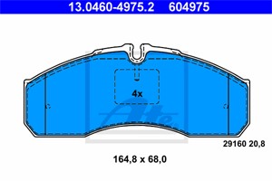 Bromsbeläggsats, Framaxel, MERCEDES-BENZ SPRINTER 5-t Flak/chassi [B905], SPRINTER Tipp [B905], 003 420 46 20, A 003 420 46 20