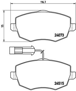 Bromsbeläggsats, Framaxel, LANCIA YPSILON, 77364332, 77365217