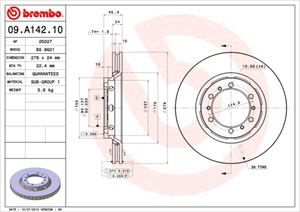 Bromsskiva, Framaxel, MITSUBISHI DELICA / SPACE GEAR, L400 Buss, L400 Skåp, MB895730