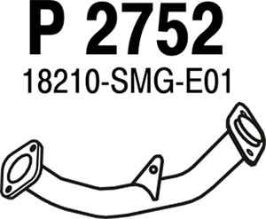 Avgasrör, Fram, HONDA CIVIC Hatchback VIII, 18210-SMG-E01