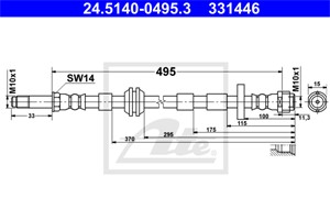 Bromsslang, Fram, AUDI A8 D4, 4H0 611 707 C