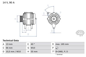 Generator, MAZDA 2, 2 Sedan, 3, 3 Sedan, A 002 TG 1391, A 2 TG 13191, A 2 TG 1391, A002TG1391ZD, A2TG1391ZD, ZJ38-18-300