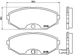 Bromsbeläggsats, Framaxel, INFINITI J30, Q45 I, NISSAN CEFIRO Sedan III, MAXIMA / MAXIMA QX V, STAGEA, 410600P690, 410600P691, 410600P69