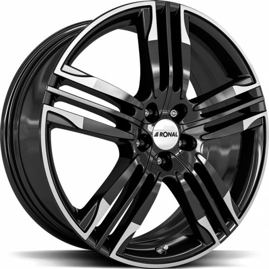Ronal R58 Black Rim Lip Cut 8/20 5/115 ET45 B70.2