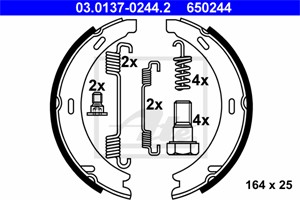 Bromsbackar, sats, Bakaxel, MERCEDES-BENZ E-KLASS T-Model [S210], S-KLASS [W140], S-KLASS Coupé [C140], 140 420 04 20, 140 420 08 20, 14