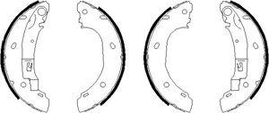 Bromsbackar, sats, Bak, CITROËN,FIAT,PEUGEOT, 4241 L2