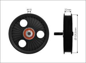 Spännrulle, flerspårsrem, DACIA,NISSAN,RENAULT, 1192300QAA, 11923-00QAA, 11923BN700, 11923-BN700, 1192700QAB, 11927-00QAB, 1194400QAC, 1