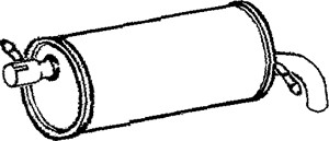 Bakre ljuddämpare, FORD GALAXY I, SEAT ALHAMBRA, VW SHARAN, 1013503, 1016965, 1029674, 1087569, 1206011, 7697867, 7M0253609AH, 7M0253609
