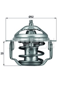Termostat, kylvätska, CHRYSLER,DAIHATSU,HONDA,HYUNDAI,MAZDA,MITSUBISHI,PROTON,SUZUKI,TOYOTA, 1757074001, 17570-74001, 17570A74001, 17600