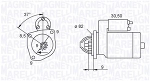 Startmotor, ALFA ROMEO,FIAT,LANCIA,SUZUKI, 46473784, 60814911