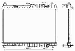 Kylare, motorkylning, FORD B-MAX, B-MAX Van, FIESTA VI, FIESTA Van VI, 1516267, 1523440, 1548603, 2029176, 8V518005BD, 8V518005BE, 8V518