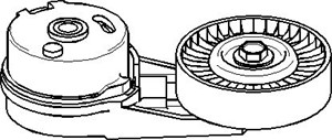 Spännrulle, flerspårsrem, ALFA ROMEO,CHEVROLET,FIAT,OPEL,VAUXHALL, 06 14 533, 24430296, 6 14 533, 71739304