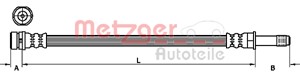 Bromsslang, Bakaxel, båda sidor, FORD C-MAX, FOCUS II, FOCUS Sedan II, FOCUS Turnier II, 1328519, 1361292, 1405497