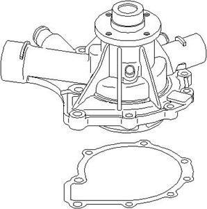 Vattenpump, MERCEDES-BENZ C-KLASS [W203], C-KLASS Coupé [CL203], C-KLASS T-Model [S203], 111 200 43 01, A111 200 43 01