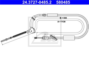 Vajer, parkeringsbroms, Fram, MERCEDES-BENZ A-KLASS [W169], 169 420 00 85, 169 420 17 85, A 169 420 00 85, A 169 420 17 85
