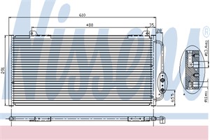 Kondensor, klimatanläggning, HONDA,MG,ROVER, 80100-S74-D10, JRB 100310, JRB100310SLP