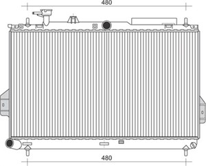 Kylare, motorkylning, HYUNDAI HIGHWAY VAN, MATRIX, TRAJET, 2531017000, 25310-17000, 2531017001, 25310-17001, 2531017002, 2531017050