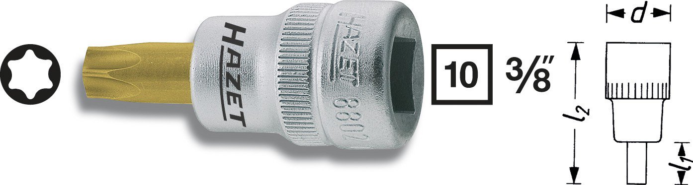 Hylsa 3/8" Torx T27