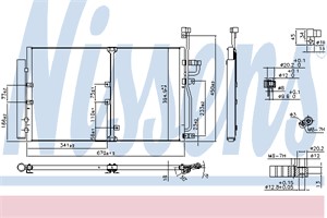 Kondensor, klimatanläggning, CHEVROLET CAPTIVA, OPEL ANTARA A, VAUXHALL ANTARA A, 20759647, 20759648, 4803 979, 4806 936, 4817557, 48175