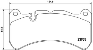 Bromsbeläggsats, Bakaxel, Framaxel, MASERATI,MERCEDES-BENZ, 0044205020, 0054203920, A0044205020, A0054203920
