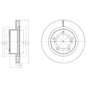 Bromsskiva, Framaxel, LEXUS LX, TOYOTA LAND CRUISER 200, 4351260180, 43512-60180