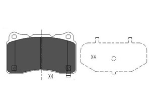 Bromsbeläggsats, Bakaxel, Framaxel, HONDA,MITSUBISHI,SUBARU,TESLA, 105506600B, 105506600C, 106833000A, 106833000B, 13329562, 26296FE040,