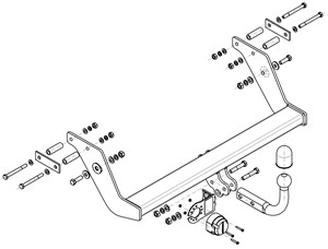 Dragkrok, Standard, MERCEDES-BENZ VANEO [414]