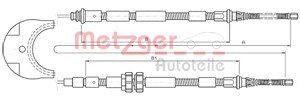 Vajer, parkeringsbroms, Bak, FORD ESCORT V, ESCORT Cabriolet V, ESCORT Sedan V, ESCORT Turnier V, 1664703, 1664811, 1664975, 6637334