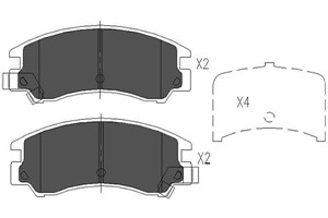 Bromsbeläggsats, Framaxel, SUBARU LEONE III, LEONE Kombi III, XT Coupé, 25191GA130, 25191GA560, 25191GA720, 25191GA740, 25191GA840, 2519