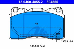 Bromsbeläggsats, Framaxel, OPEL ASTRA J GTC, INSIGNIA A, INSIGNIA A Sedan, INSIGNIA A Sports Tourer, 13329562, 13411116, 16 05 100, 16 0